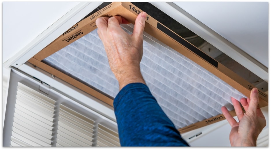 Air Filter Being Switched